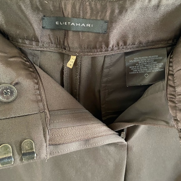 Ellie Tahari Brown pants size 4 - Picture 3 of 3